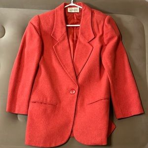 Coral Blazer. Wool blend. Size 10.